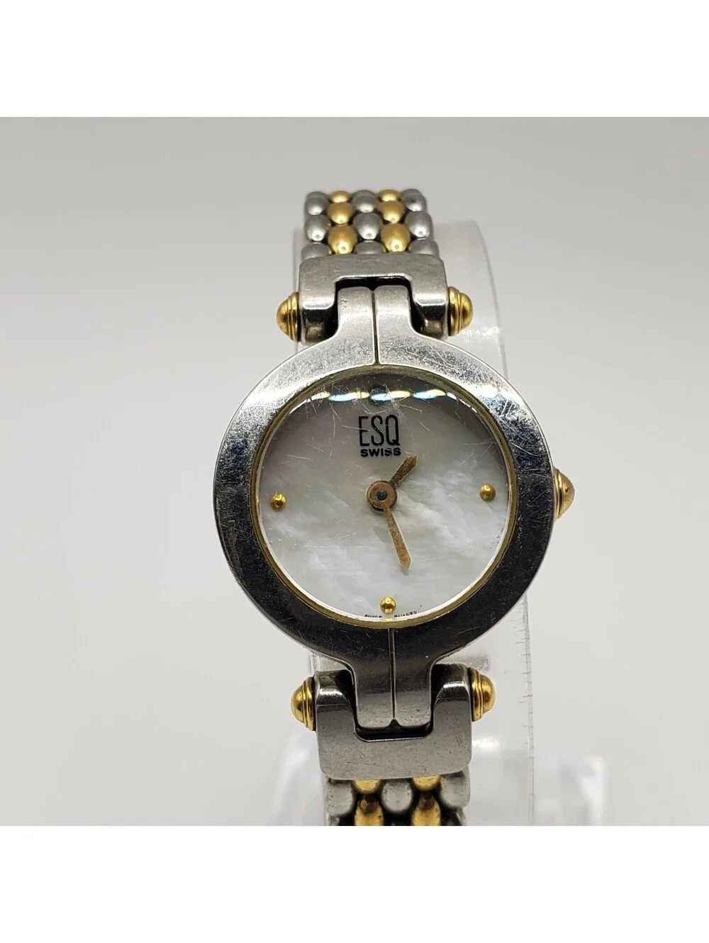 ESQ Swiss Quartz Watch Women MOP Dial For Parts Or Repair